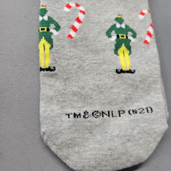 American Eagle Socks Mens One Size Gray Crew Elf Movie Angry Buddy Christmas New - Picture 7 of 8